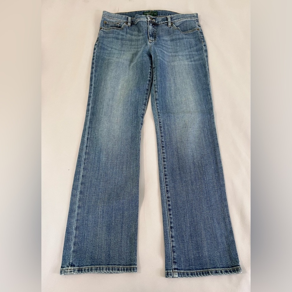 LRL Lauren Jeans Co. Women's Blue Denim Straight Jeans‎ Size 12